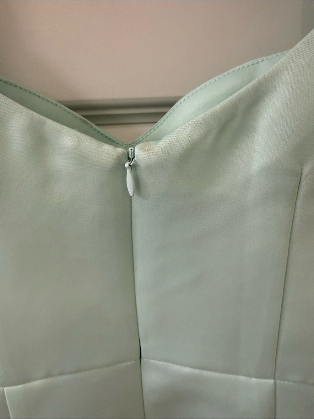 Elliatt Mint Green Pleated Bodice Asymmetric Mini Dress - Picture 7 of 7